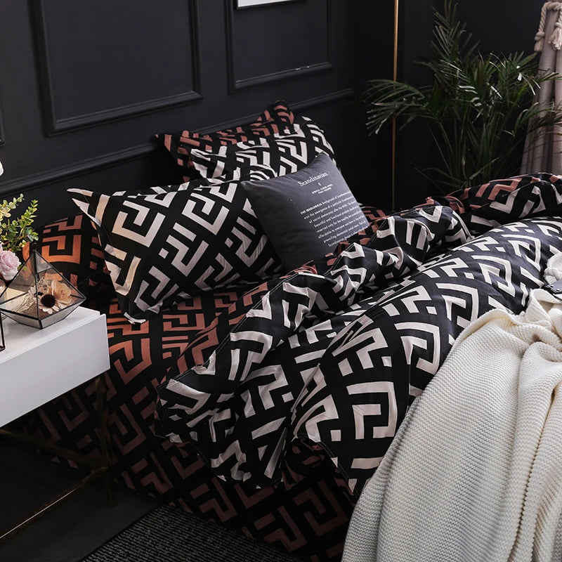 Luxury Black Bedding Cover Set