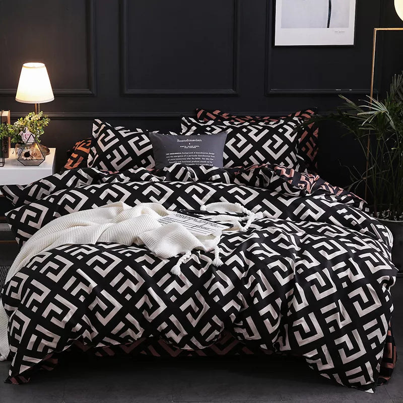 Luxury Black Bedding Cover Set