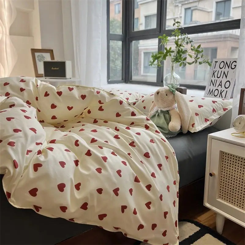 Heart Style Bedding Cover Set